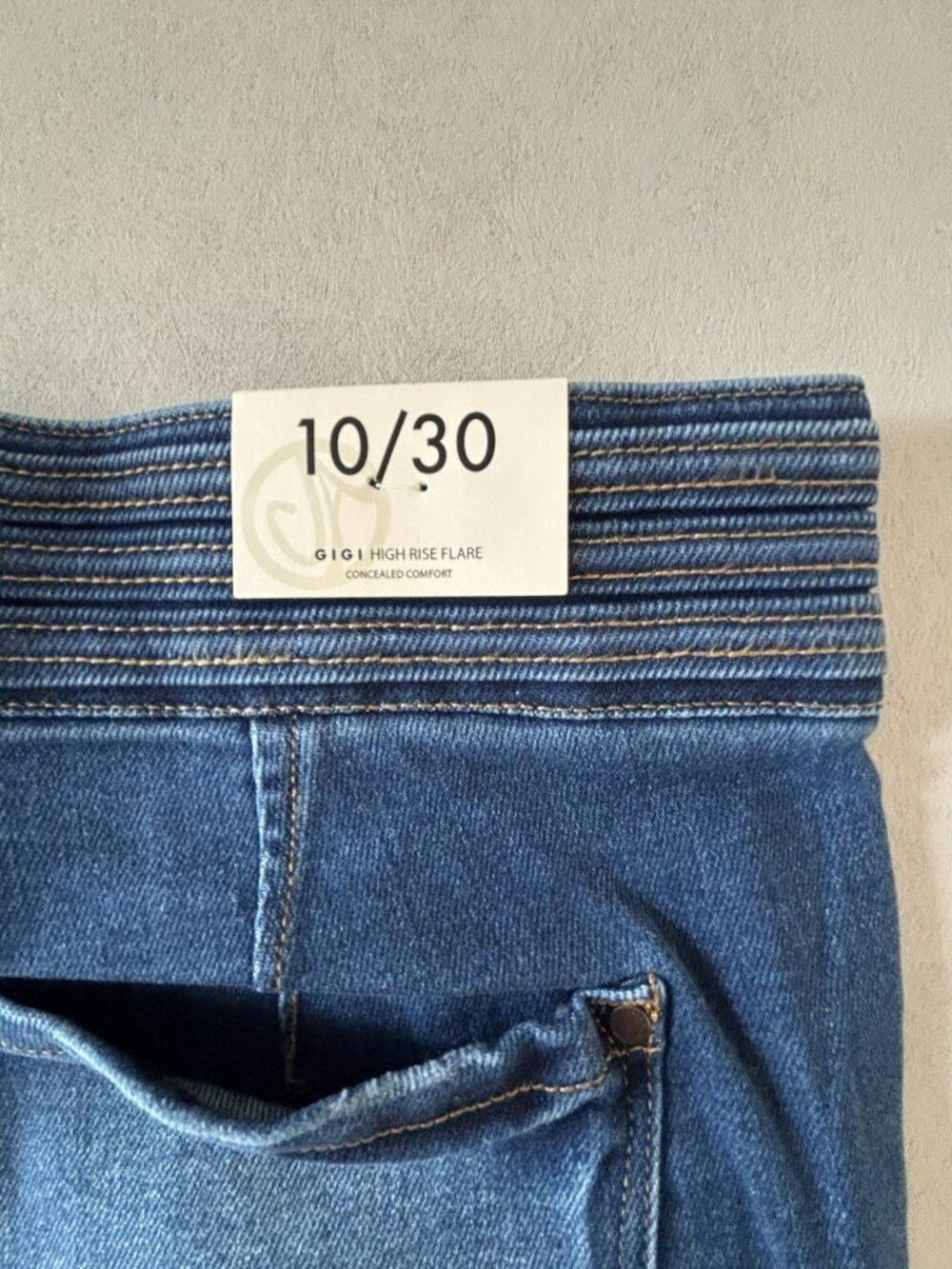 Curve Appeal Heritage Luxe Gigi High Rise Flare Jeans Womens 10/30 Dark Wash NWT - Picture 8 of 10